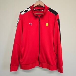 Puma Scuderia Ferrari Track Jacket Mens XXL Red Racing Motorsport